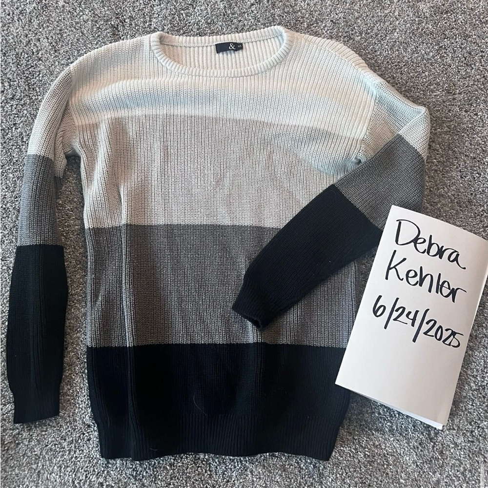 Ampersand colorblock sweater